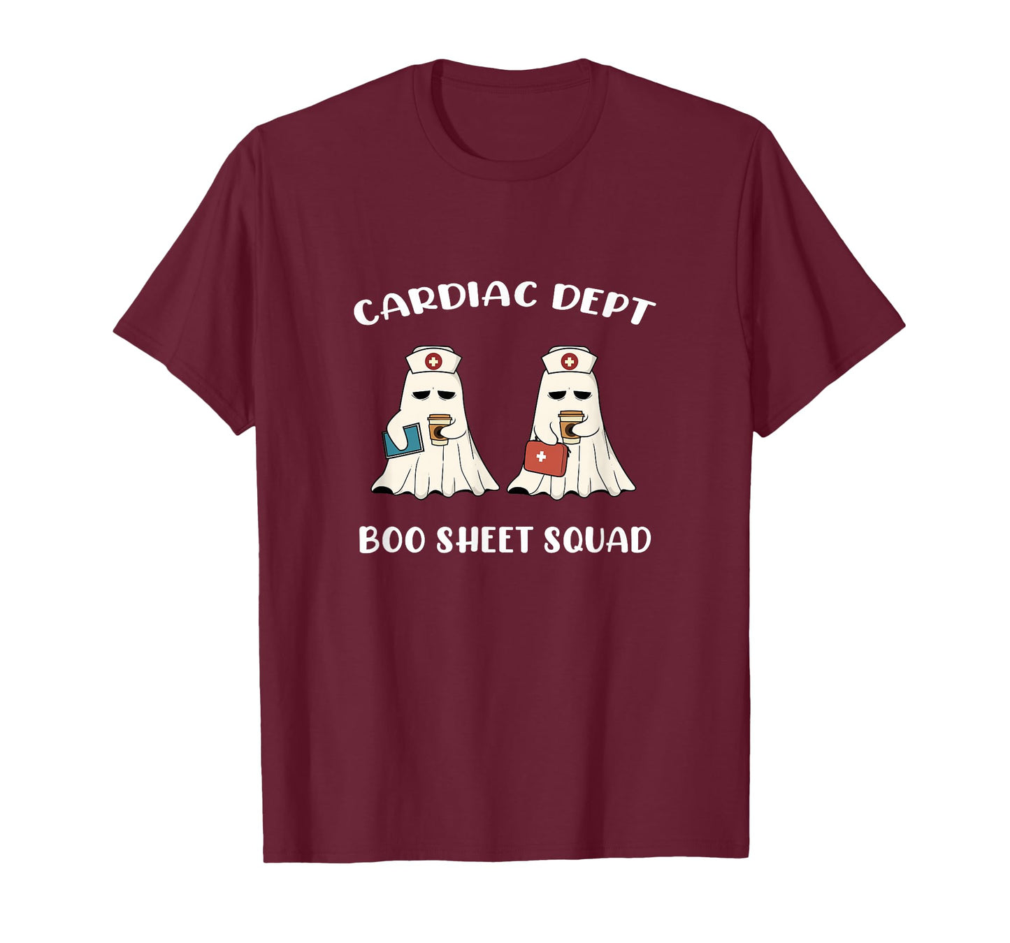 Cardiac Department Funny Halloween Emergency Nurse Boo Squad T-Shirt