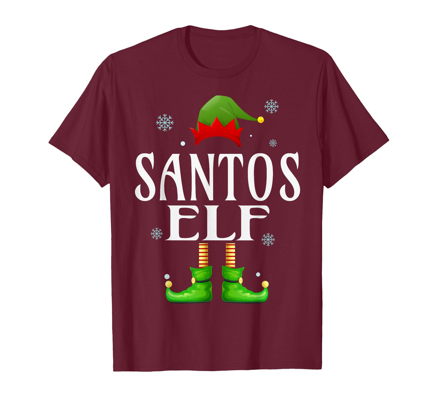 Santos Elf Xmas Funny Men's Family Matching Christmas Santos T-Shirt