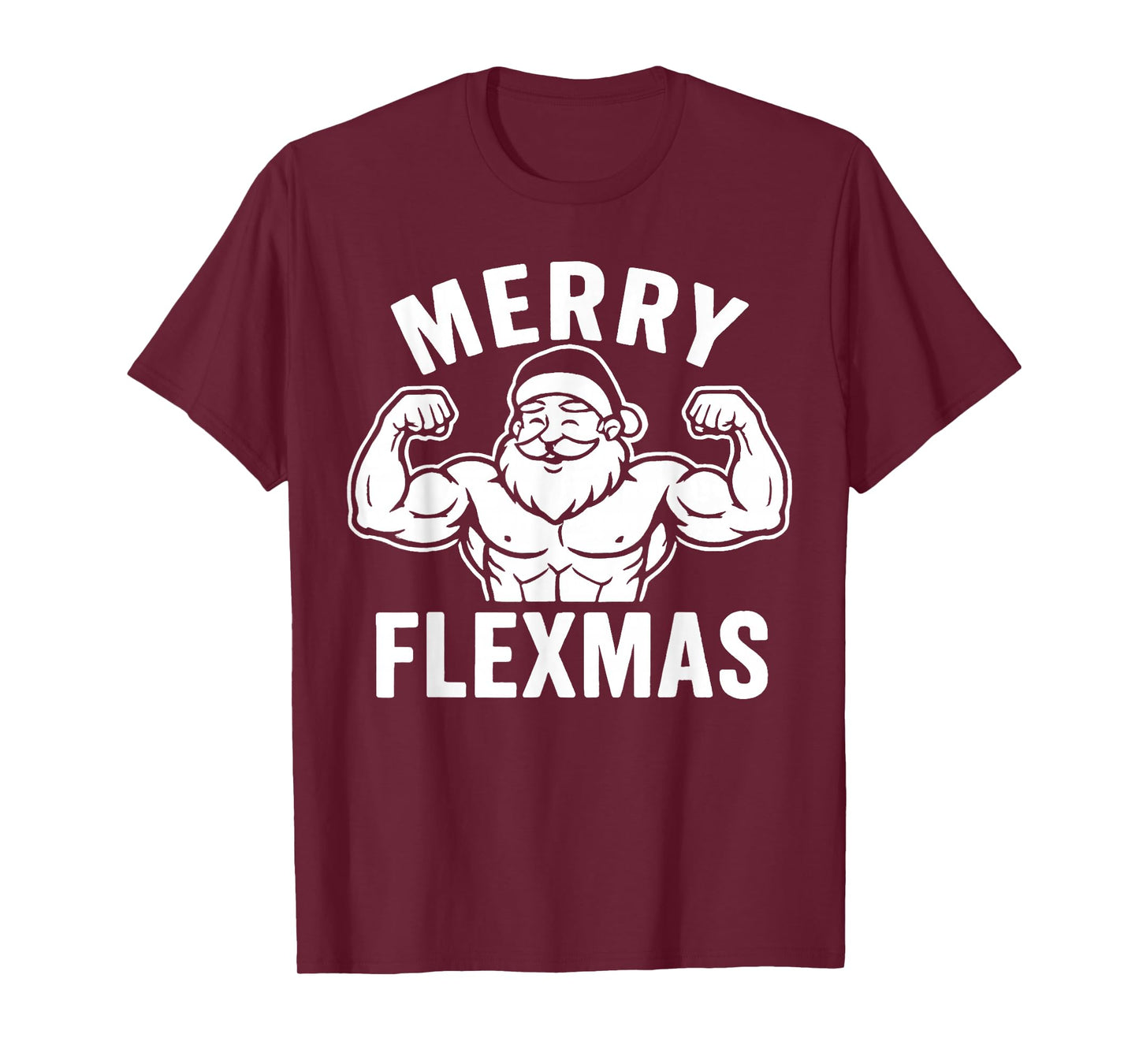 Merry Flexmas Funny Bodybuilder Swole Santa Christmas T-Shirt