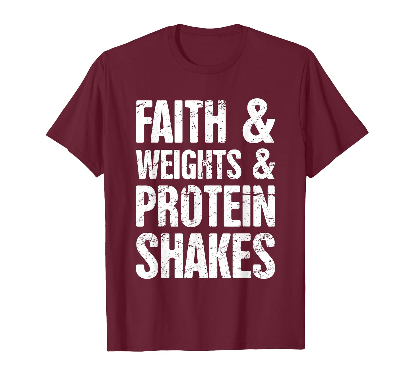 Faith - Funny Christian Athlete / Christian Workout T-Shirt