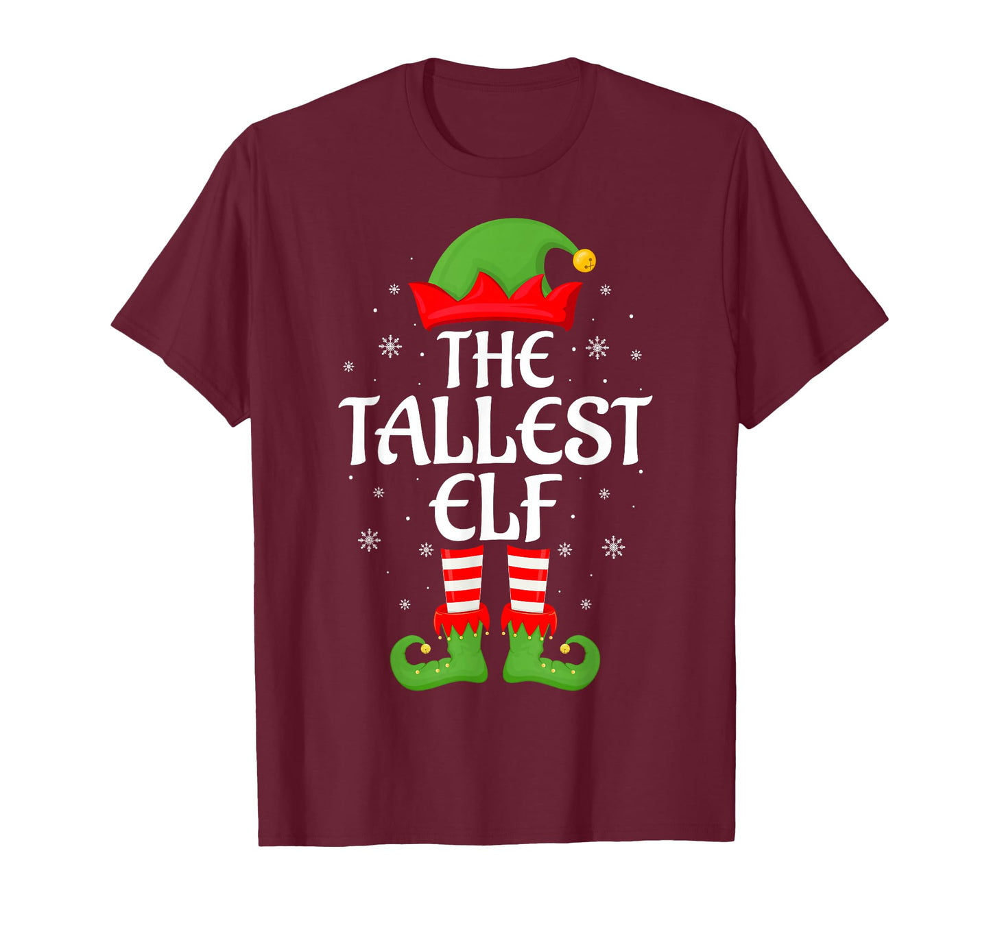 Tallest Elf Xmas Family Matching Elf Squad Christmas T-Shirt