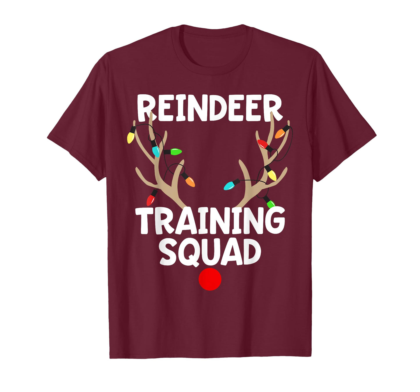 Christmas Running Reindeer Training Squad Team Sport T-Shirt