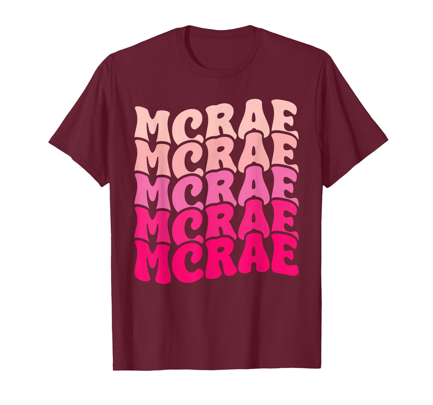 Personalized Name Mcrae I Love Mcrae 80's Groovy T-Shirt