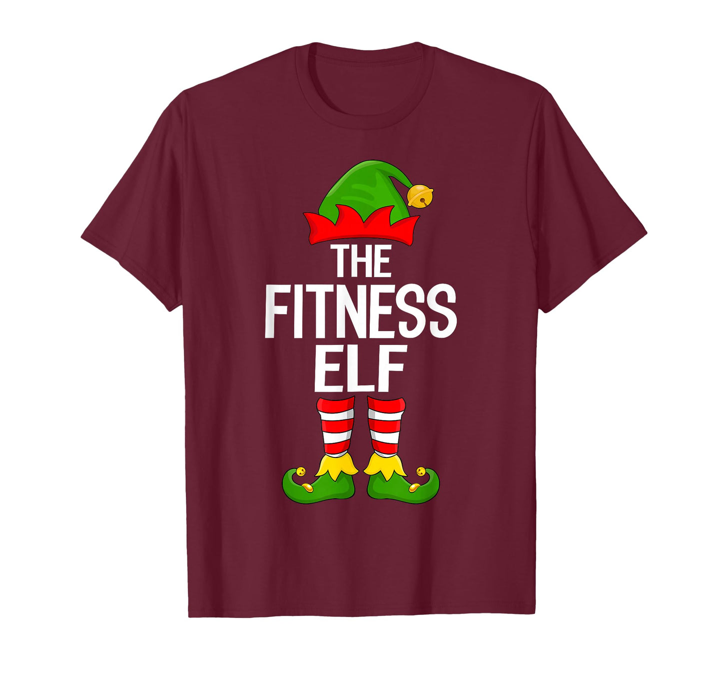 Fitness Elf Xmas Matching Family Elf Squad Christmas T-Shirt