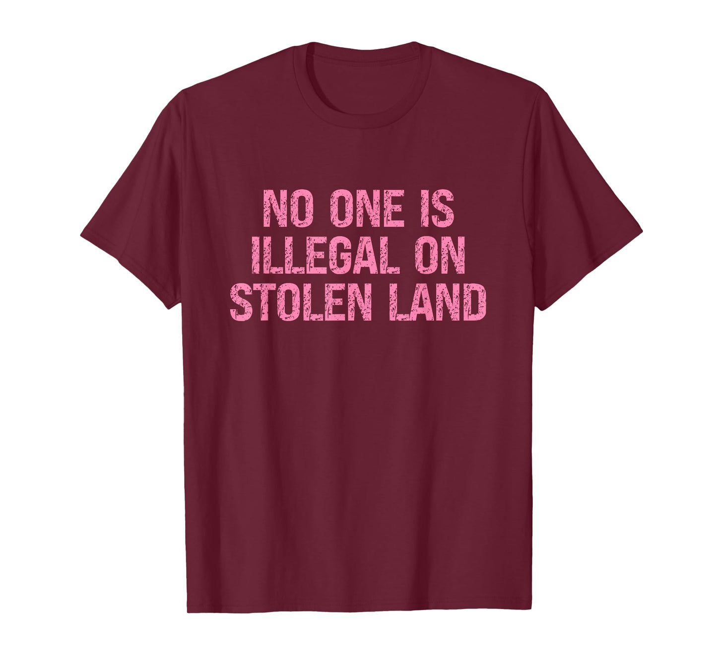 Women's No One Is Illegal on Stolen Land Support Immigration T-Shirt