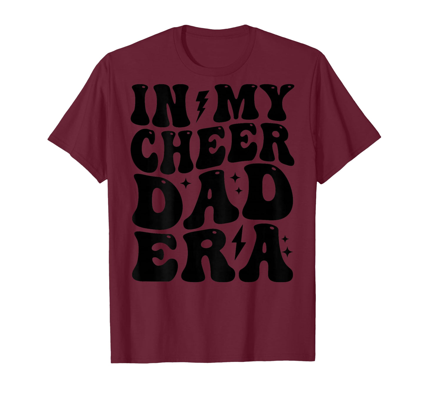 In My Cheer Dad Era Cheerleader Dad Sports Groovy Design T-Shirt