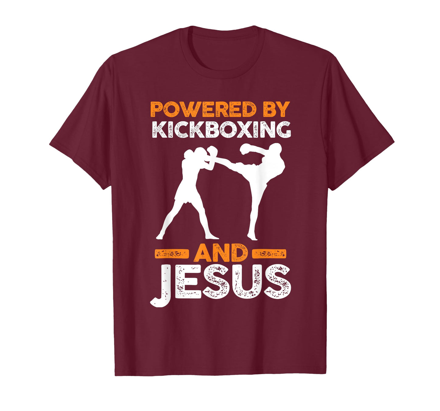 Powered by Kickboxing and Jesus T-Shirt