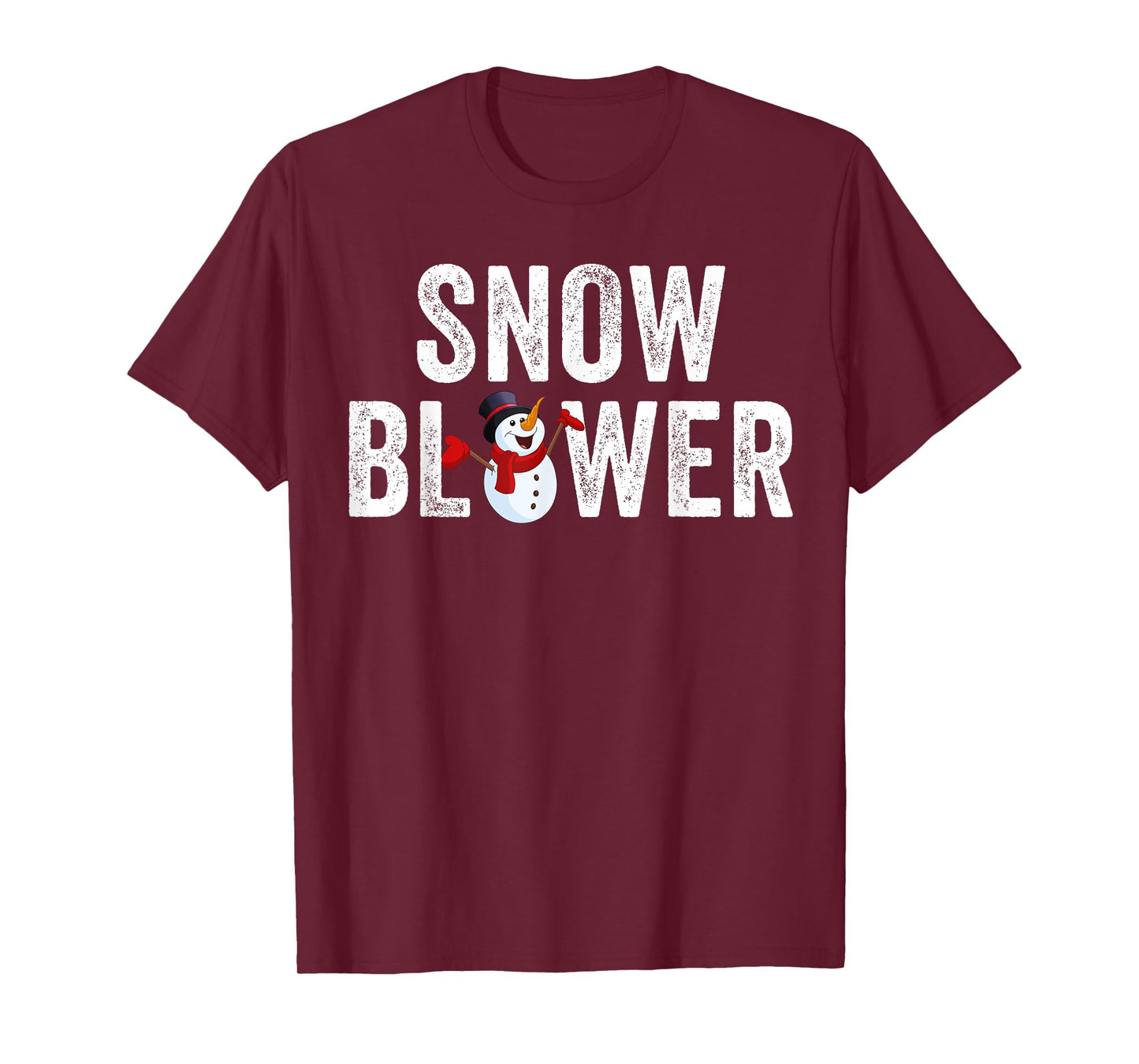 Snowman and Snow Blower Couples Matching Christmas Costume T-Shirt