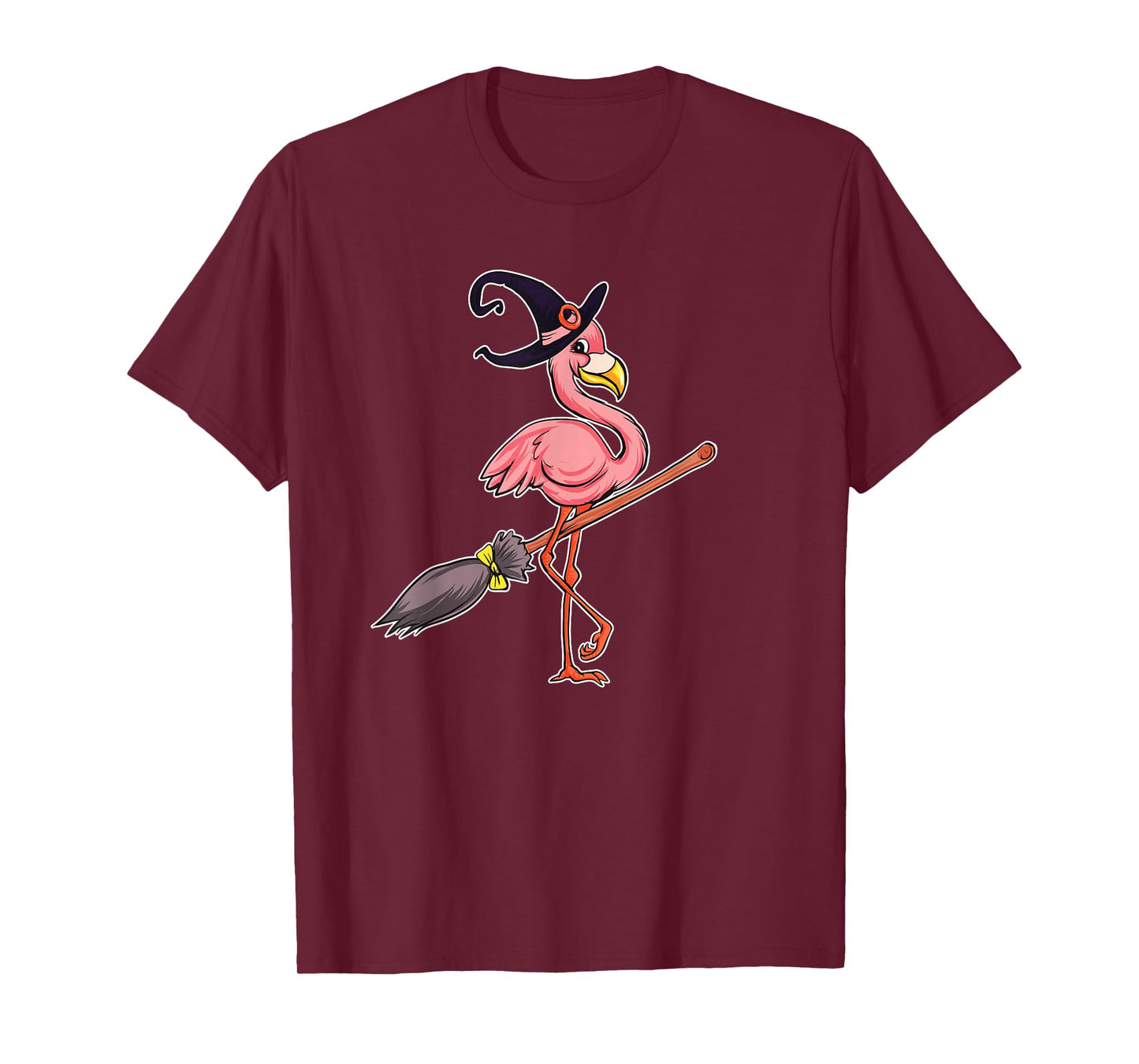 Halloween Party Shirt Witch Flamingo Gift T-Shirt