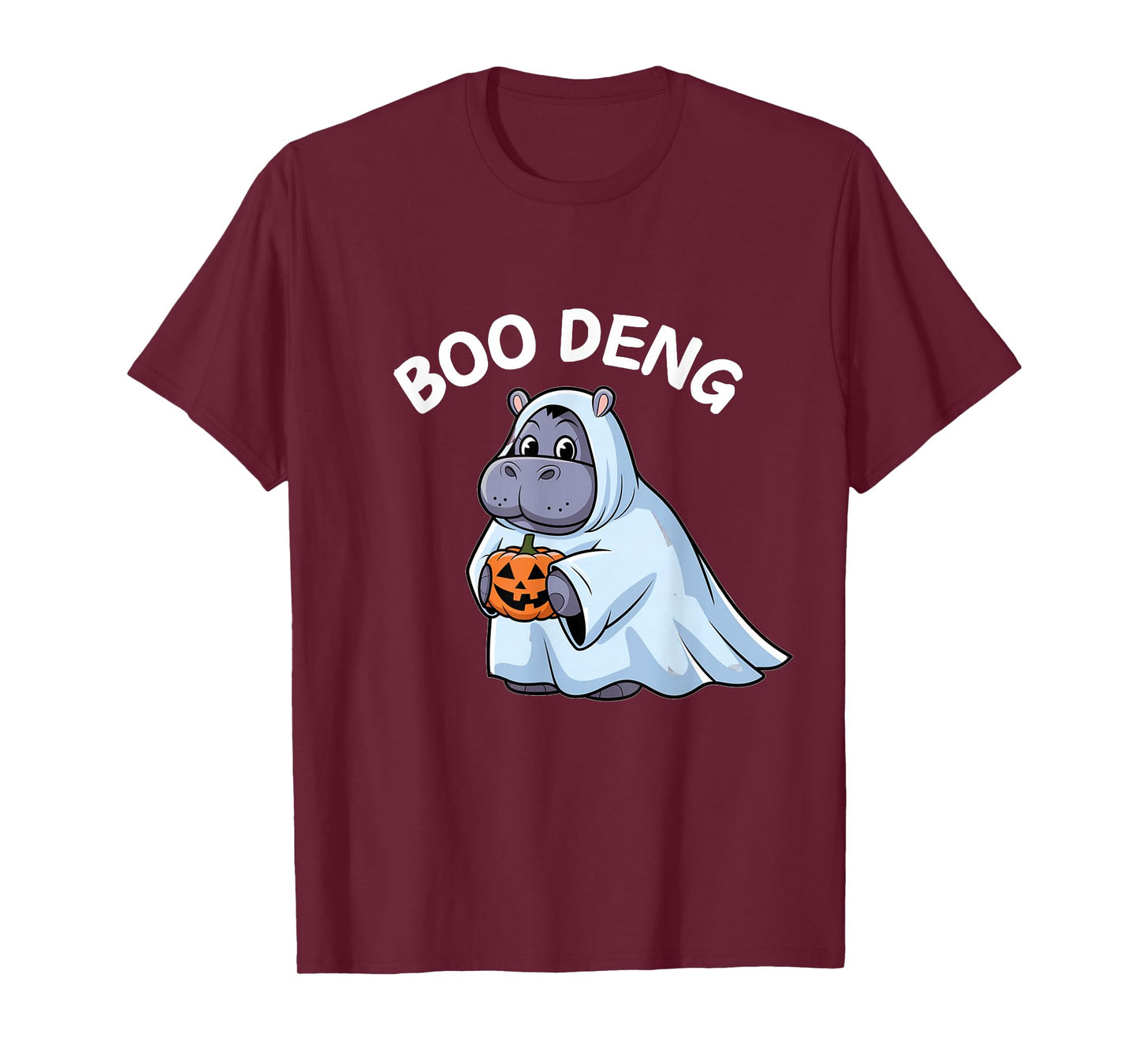 Cute Moo Deng Funny Boo Deng Halloween Costume T-Shirt