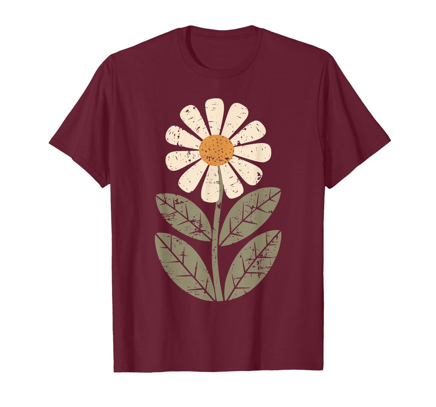 Daisy Flower Vintage Boho Art Floral Botanical Wildflower T-Shirt