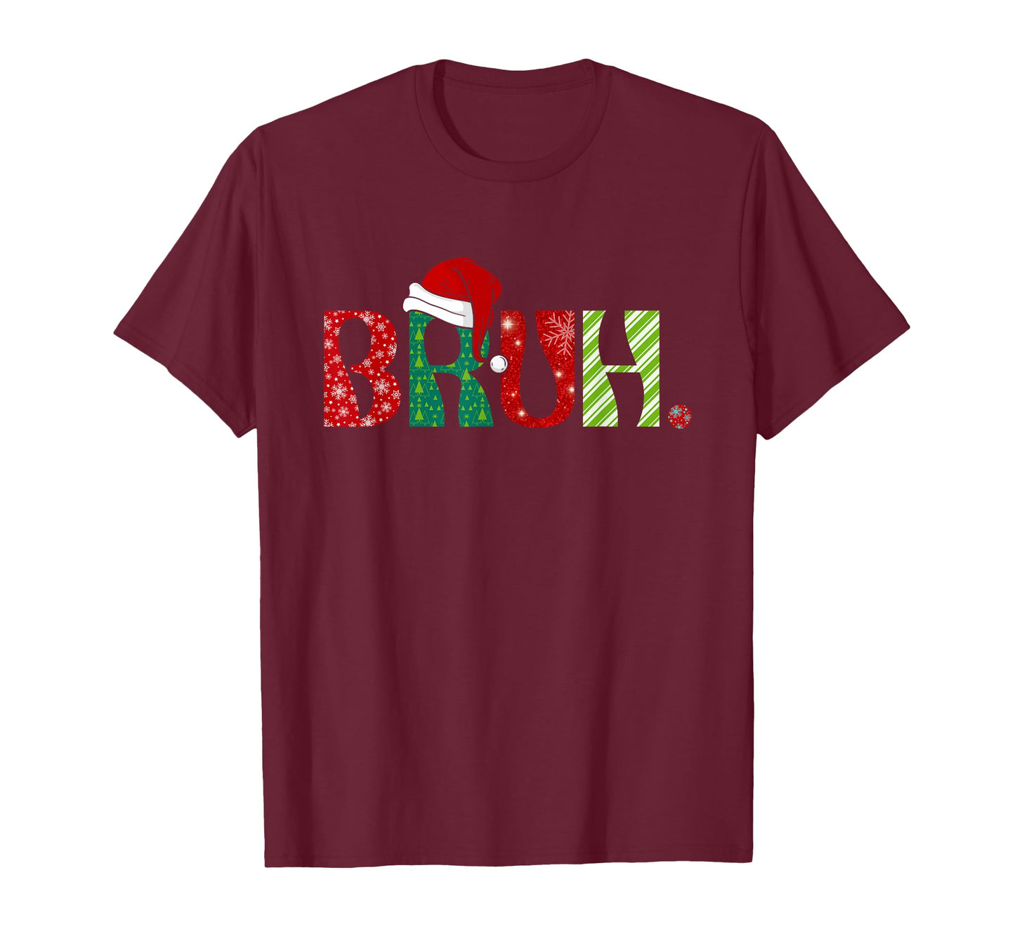 Merry Christmas Bruh Santa Claus Snow Xmas Matching Family T-Shirt