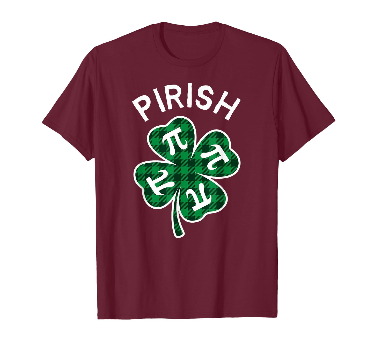 Pirish Plaid Lucky Clover St. Patrick's Day T-Shirt