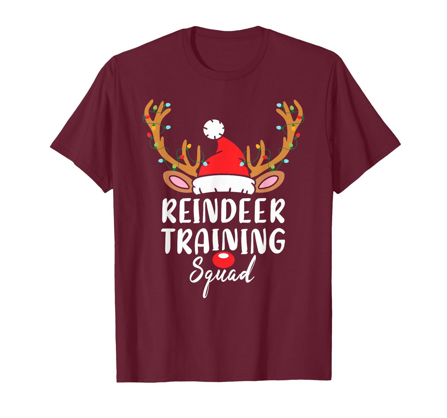 Christmas Running Team Funny Reindeer Training Squad T-Shirt