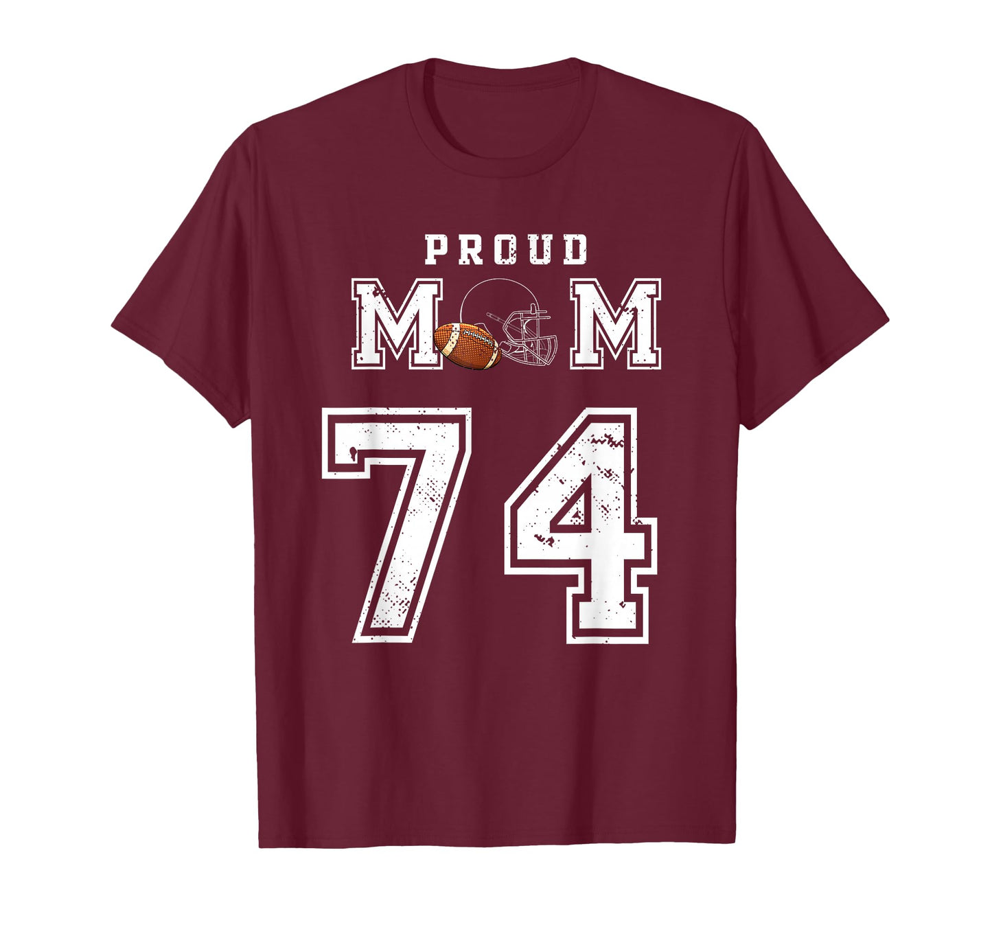 Custom Proud Football Mom Number 74 Personalized For Women T-Shirt