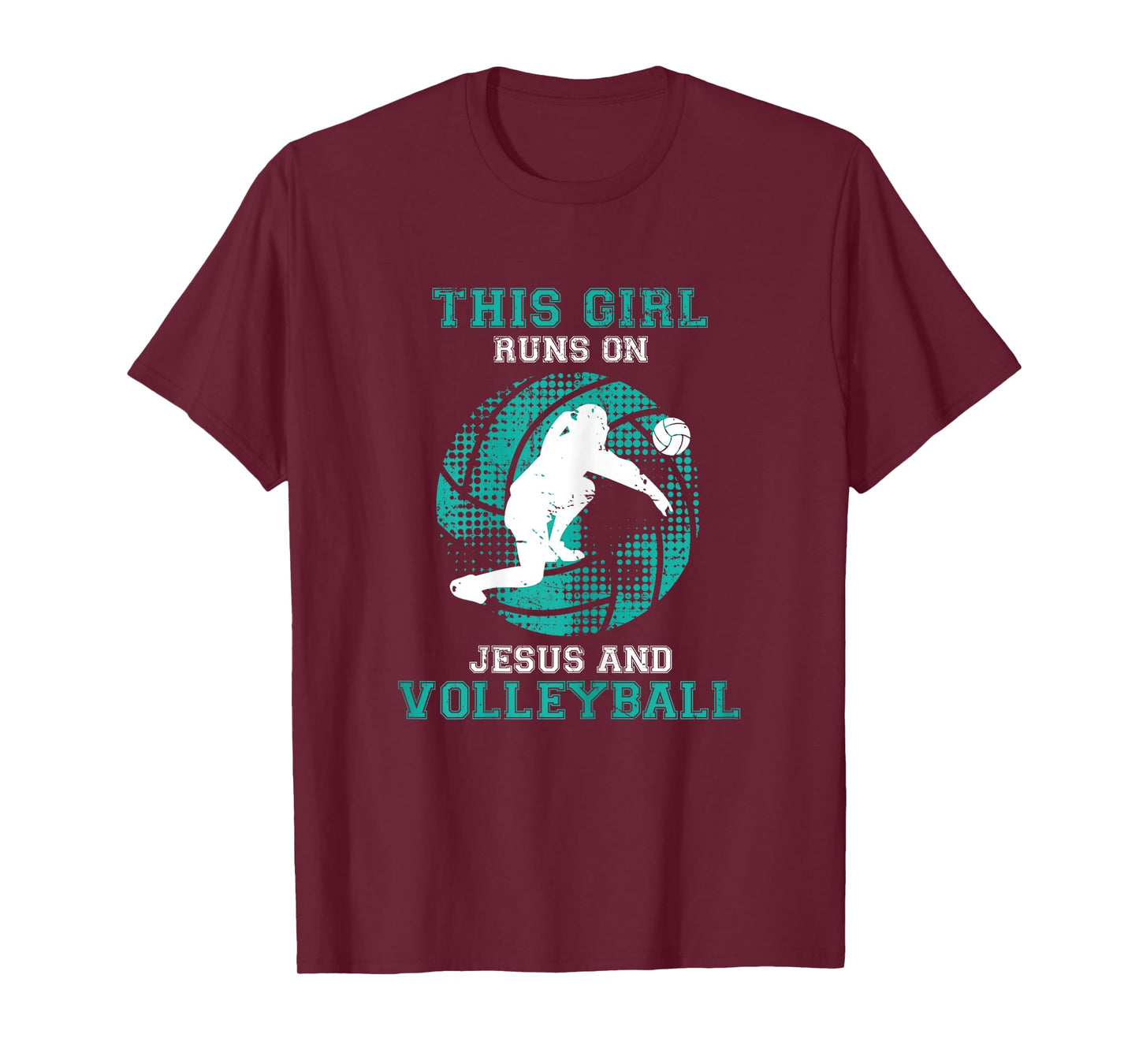 Cute Daughter Teen Girls Kids Her Jesus Christian Volleyball T-Shirt