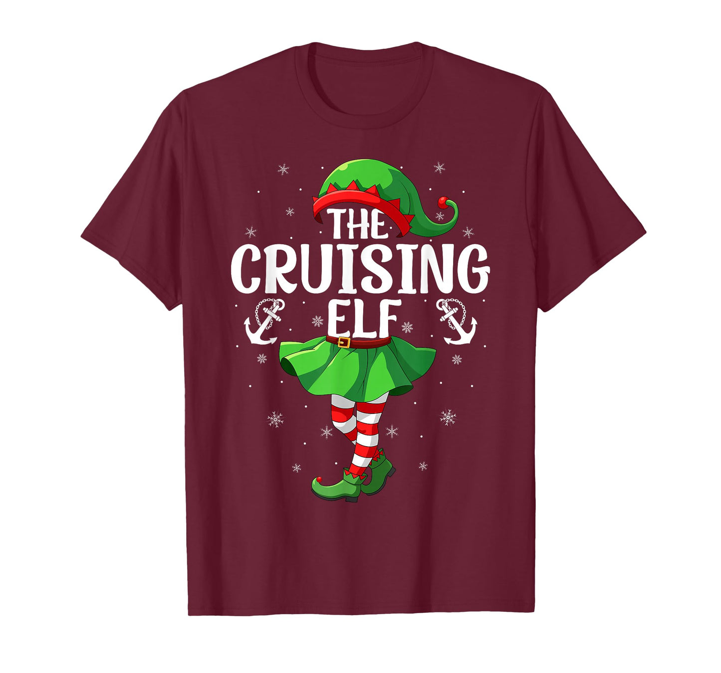 Cruising Elf Christmas Girls Women Elf Squad Xmas Family T-Shirt