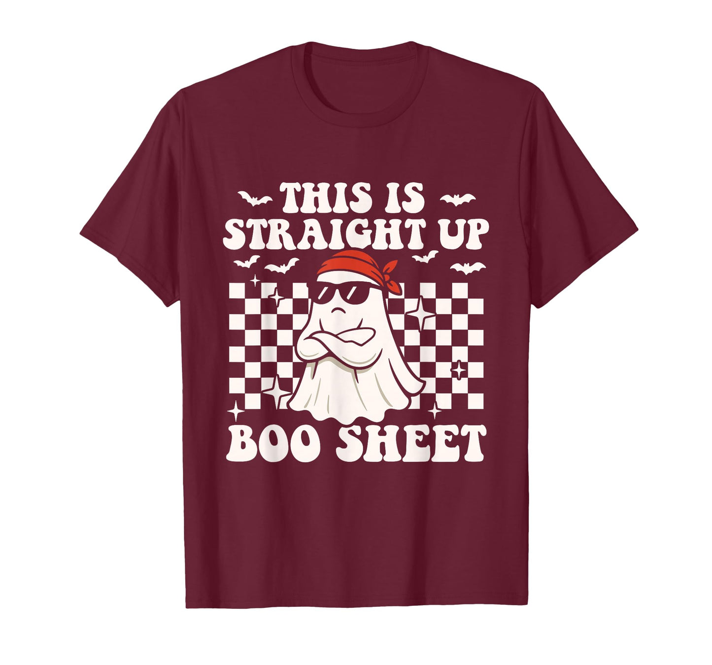 This is Straight Up Boo Sheet - Spooky Halloween Ghost T-Shirt