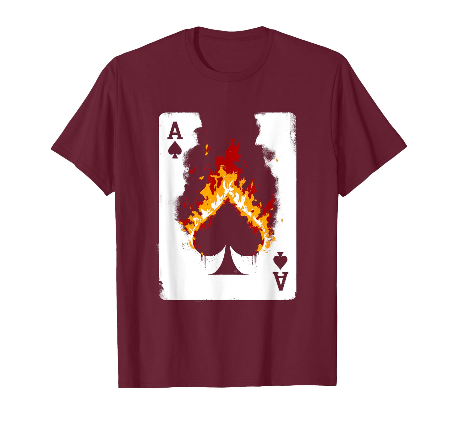 Burning Ace Of Spades - Vintage Favorite Card Game Lover T-Shirt