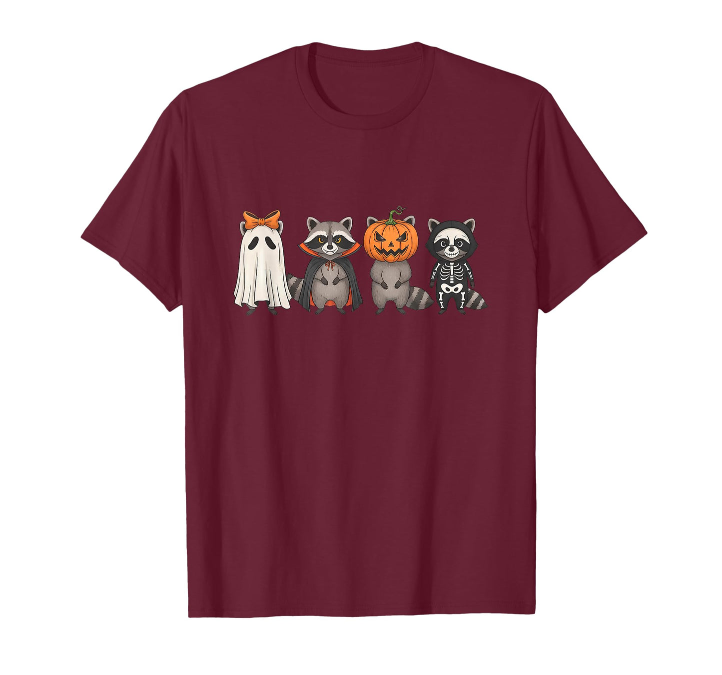 Spooky and Feral Raccoon Halloween Witch Raccoon Trash Panda T-Shirt