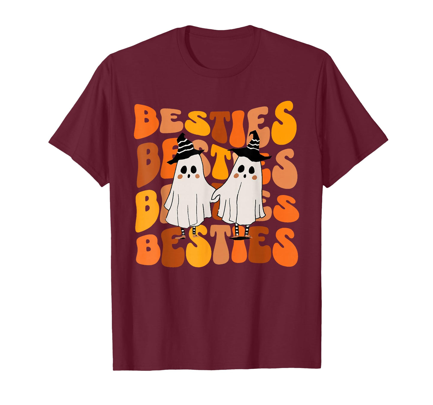 Halloween Ghost Besties Matching Costume T-Shirt
