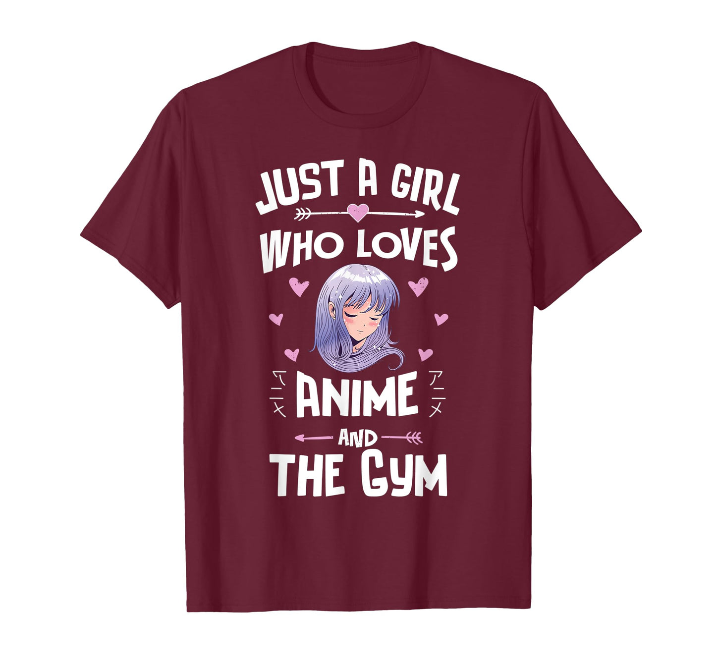 Just A Girl Who Loves Anime And The Gym Gift Women T-Shirt