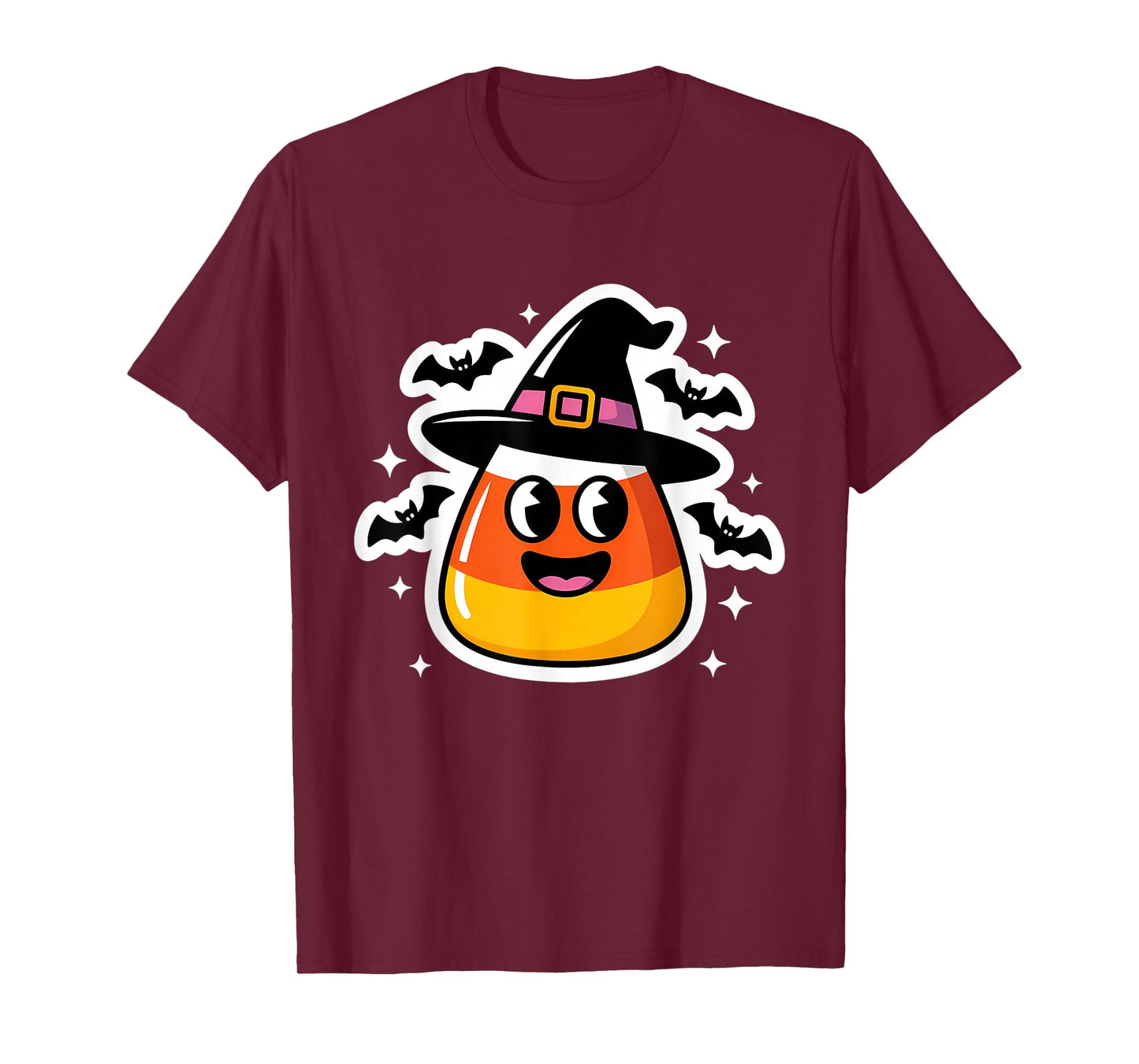Halloween Candy Corn Witch Cute Bat T-Shirt