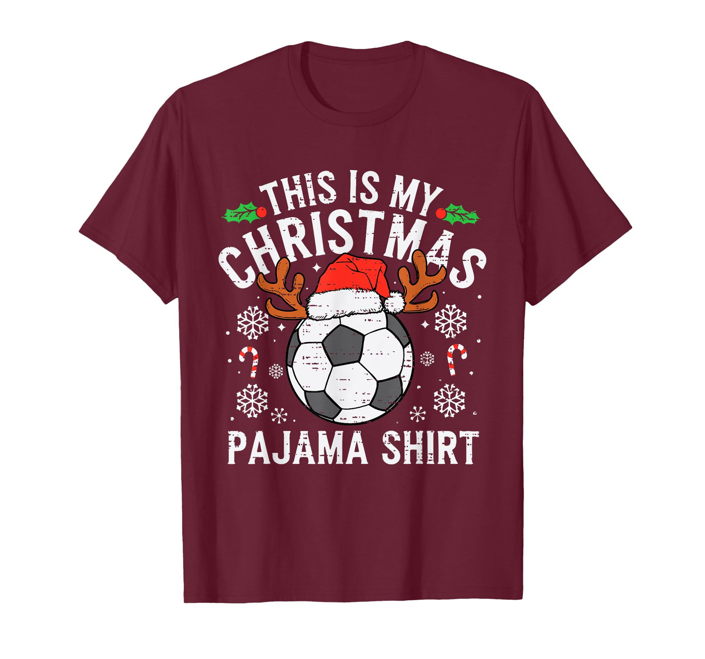 This Is My Soccer Christmas Pajama Shirt Sports Mens Boy Kid T-Shirt