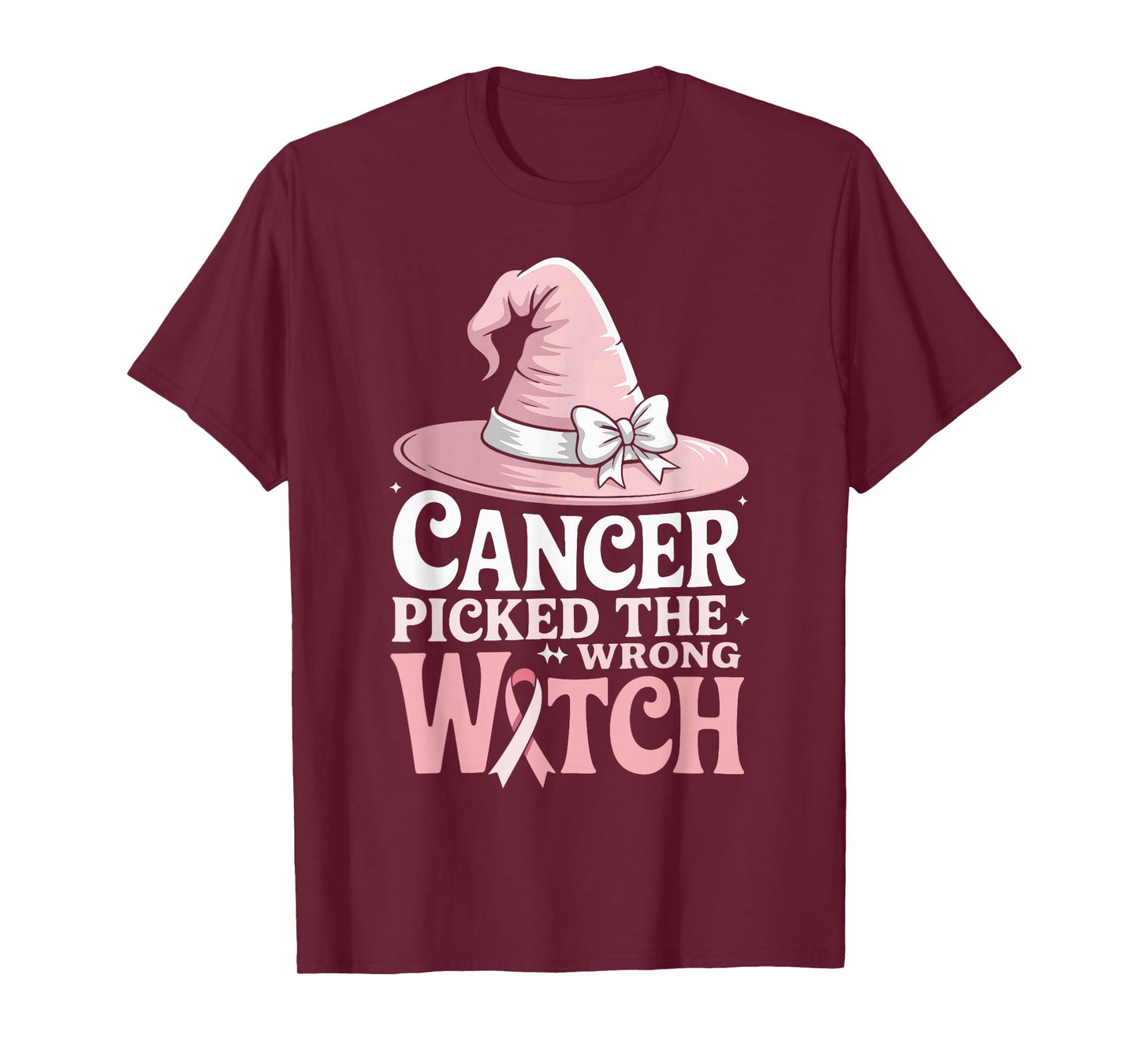 Cancer Picked The Wrong Witch Breast Cancer Awareness T-Shirt