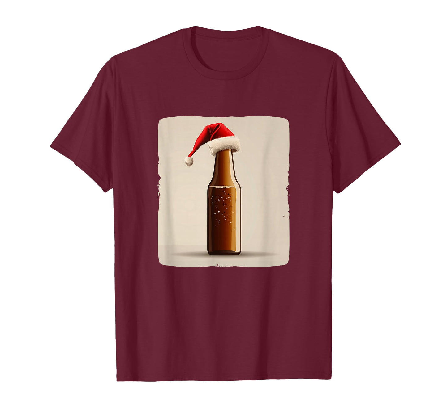 Christmas Cheer Bottle with Santa Hat for a Festive Look T-Shirt