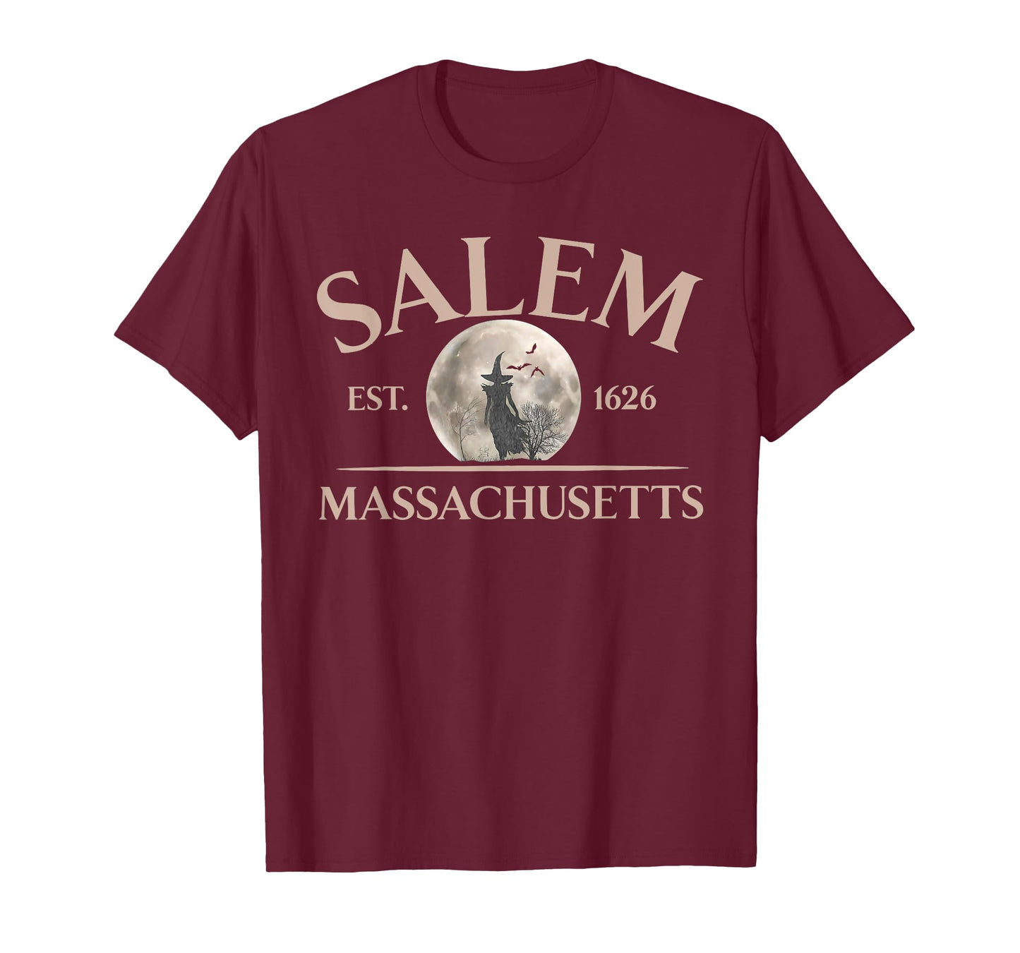Salem Est 1626 Massachusetts Halloween Witch Spooky Season T-Shirt