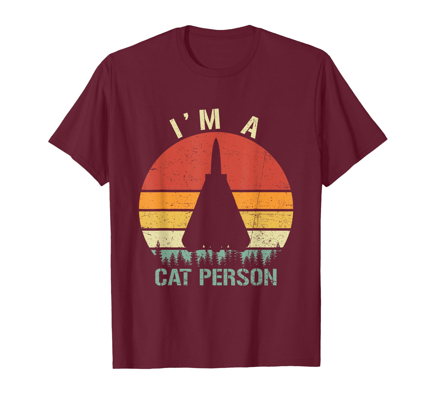 I'm A Cat Person Vintage Retro F-14 Tomcat Fighter Jet T-Shirt