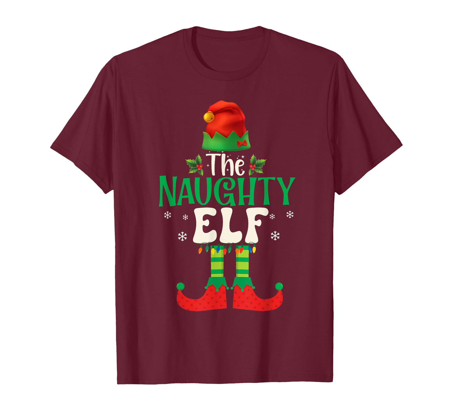 Funny The Naughty Elf Group Matching Family Christmas 2025 T-Shirt