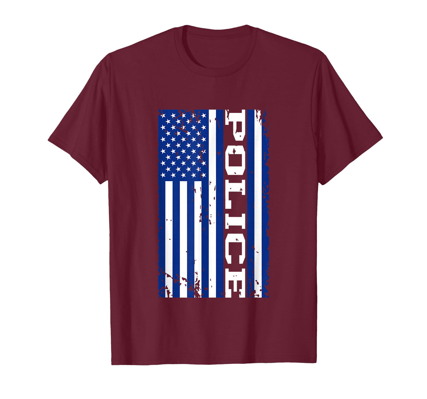 Police Officer USA American Flag T-Shirt