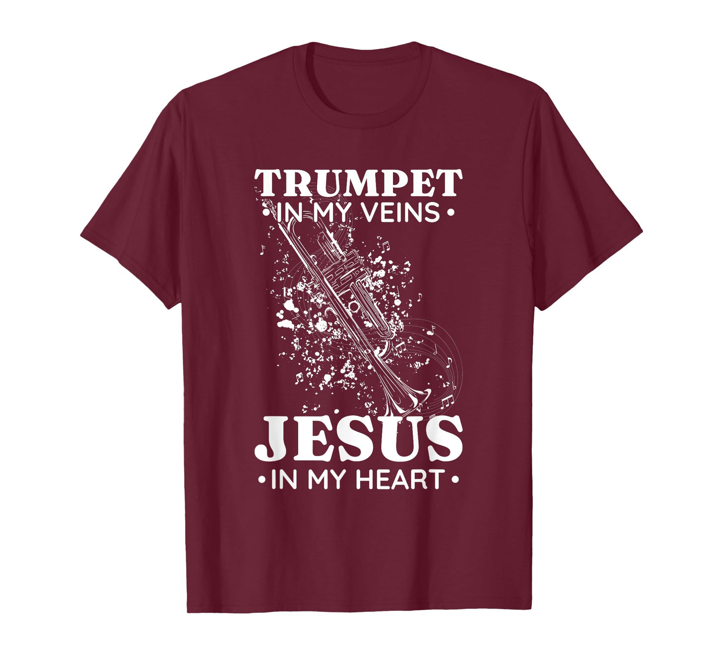 Trumpet in My Veins Jesus In My Heart Trumpet Senior T-Shirt