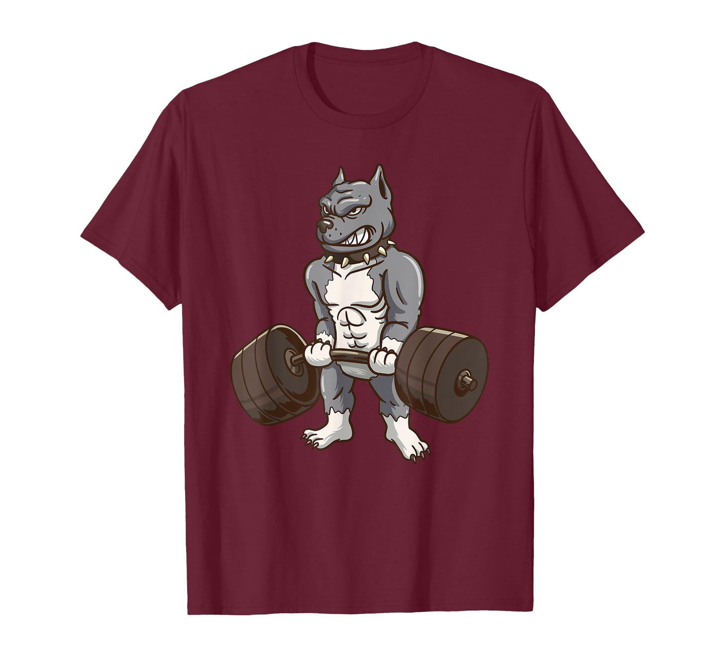 Pitbull Powerlifting Weight Lifting Dog Lovers Gift T-Shirt