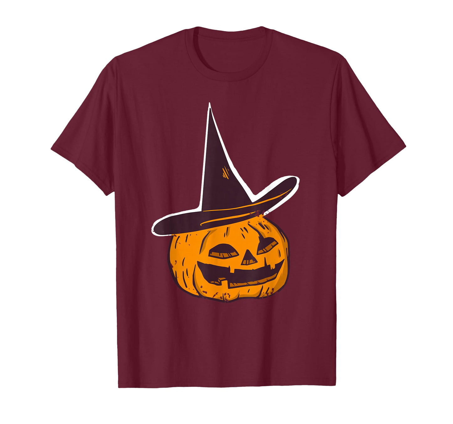 Pumpkin Witch Hat Halloween Humor Spooky Laugh T-Shirt