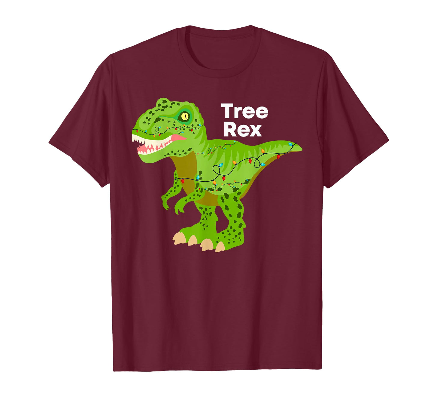 Tree Rex -Fun Dinosaur Christmas Lights Xmas Holiday Costume T-Shirt