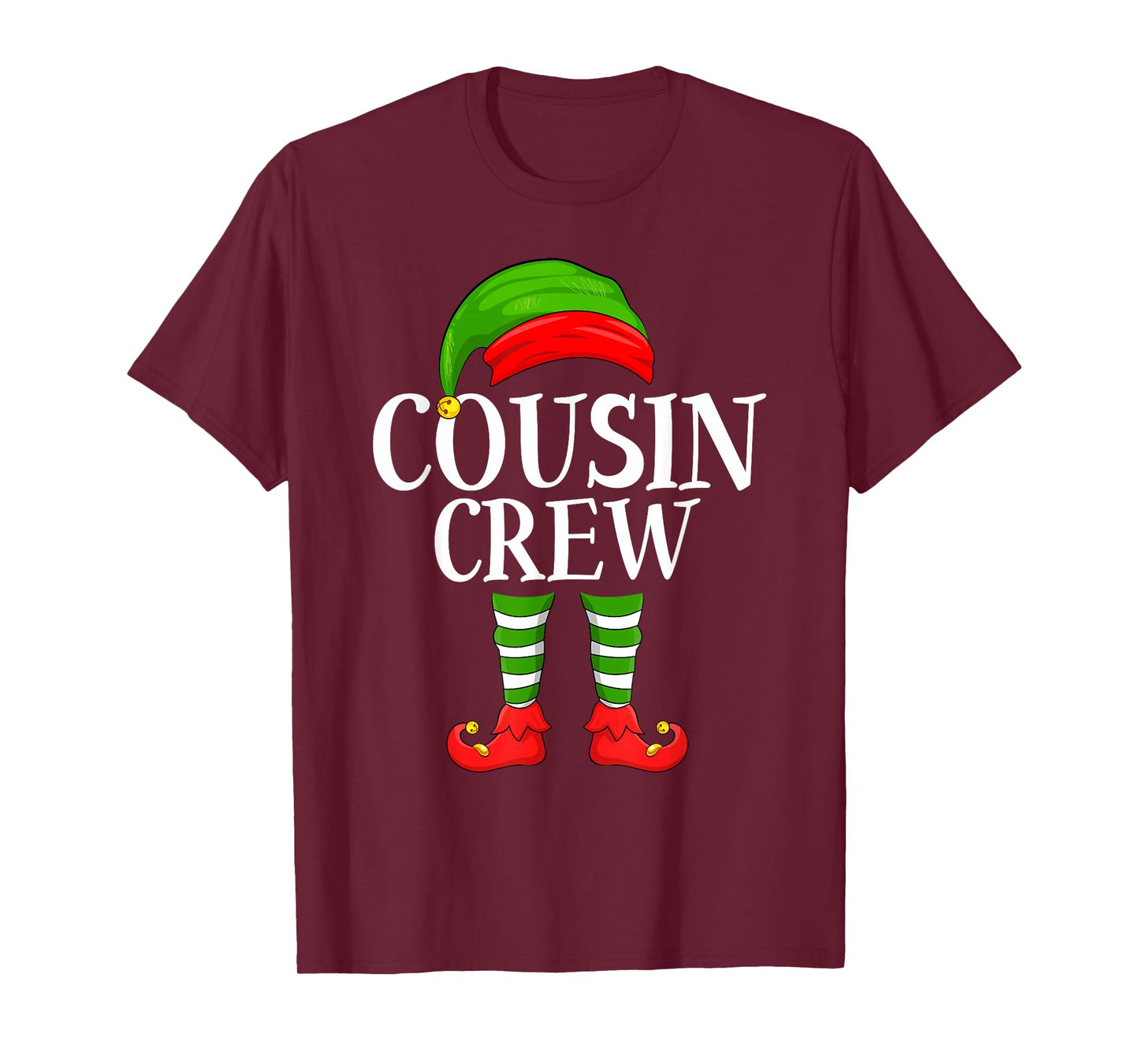 Matching Family Group Xmas Pajamas Cousin Crew Elf Christmas T-Shirt