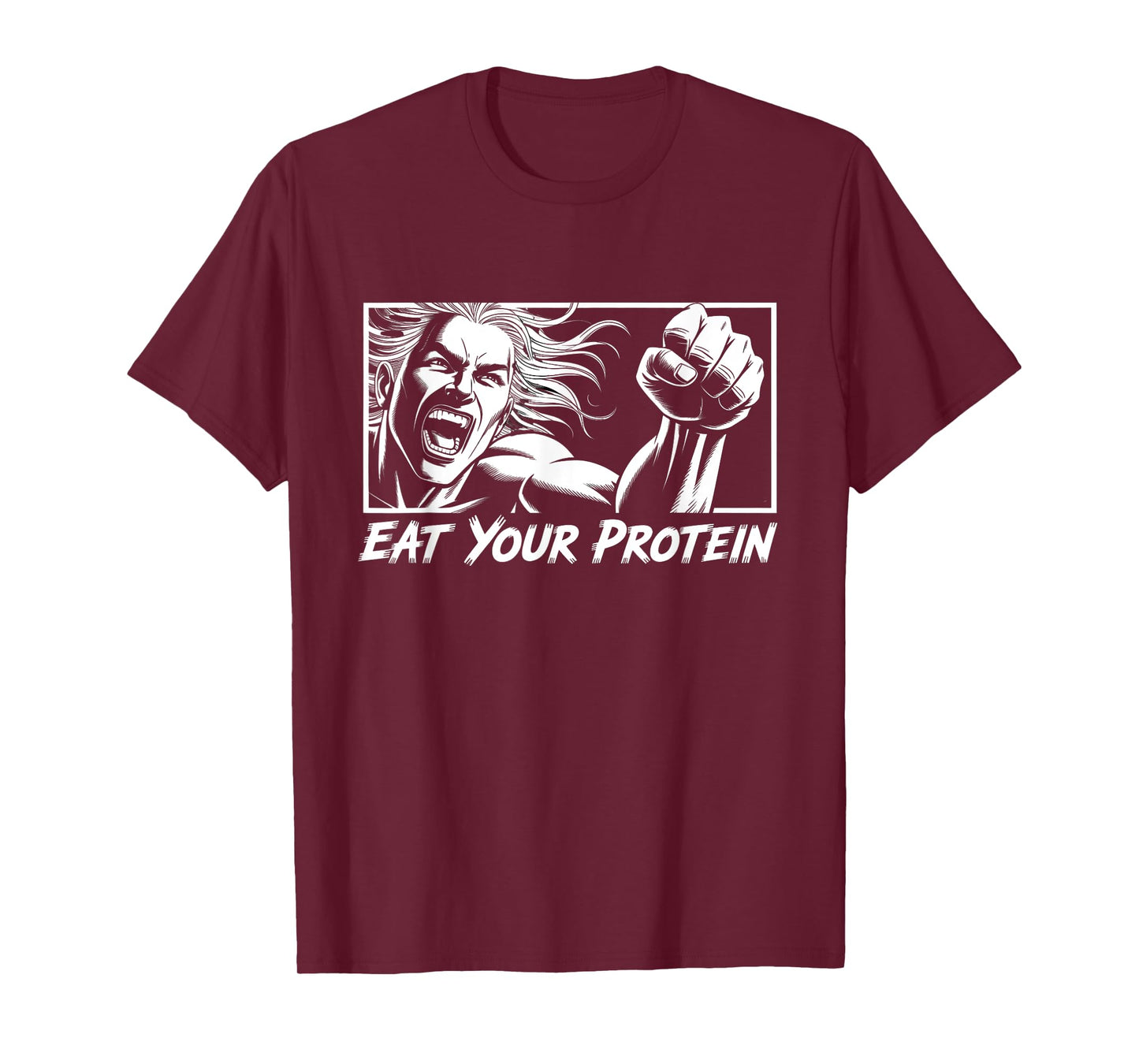Eat Your Protein Anime Gym Manga Bodybuilding Fitness Anime T-Shirt