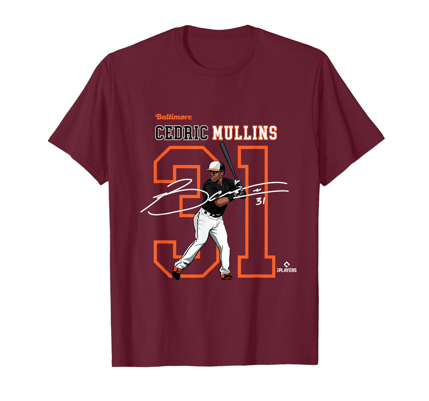 Cedric Mullins | Baltimore Baseball Players | MLBCMS3004 T-Shirt