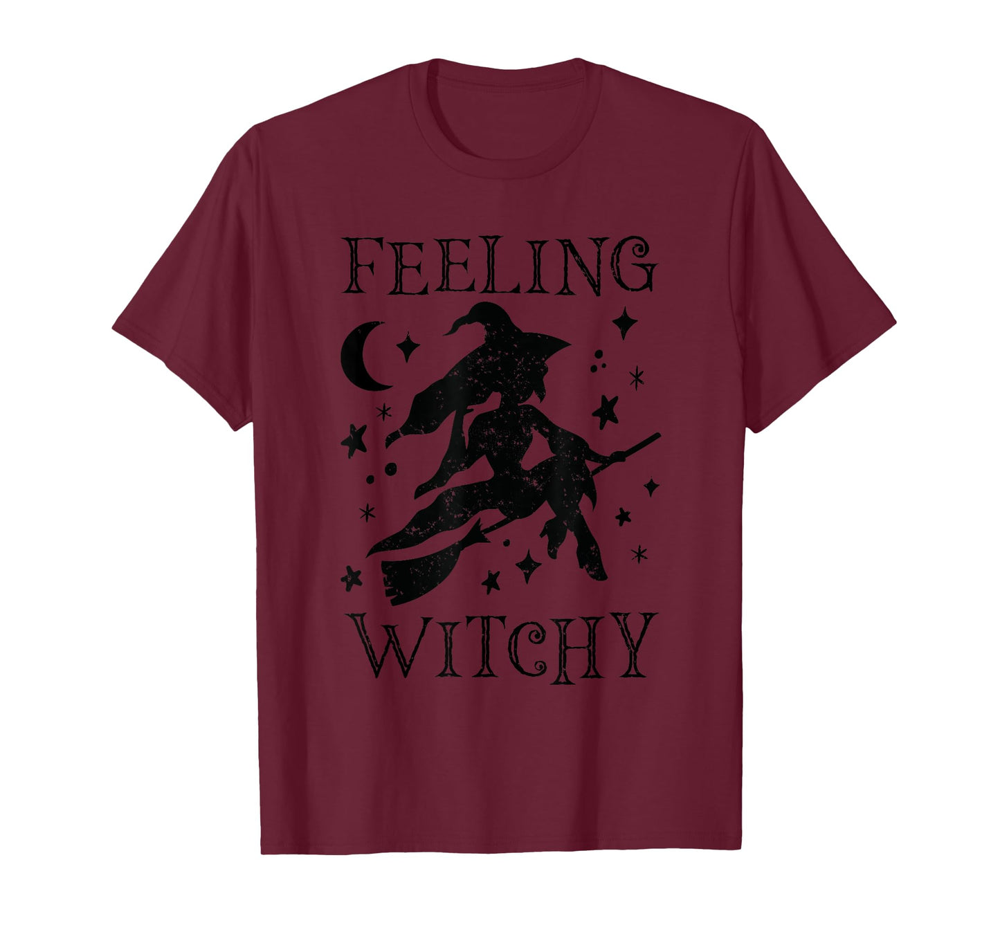 Feeling Witchy Funny Halloween Witch Vibes Kinda Night Women T-Shirt