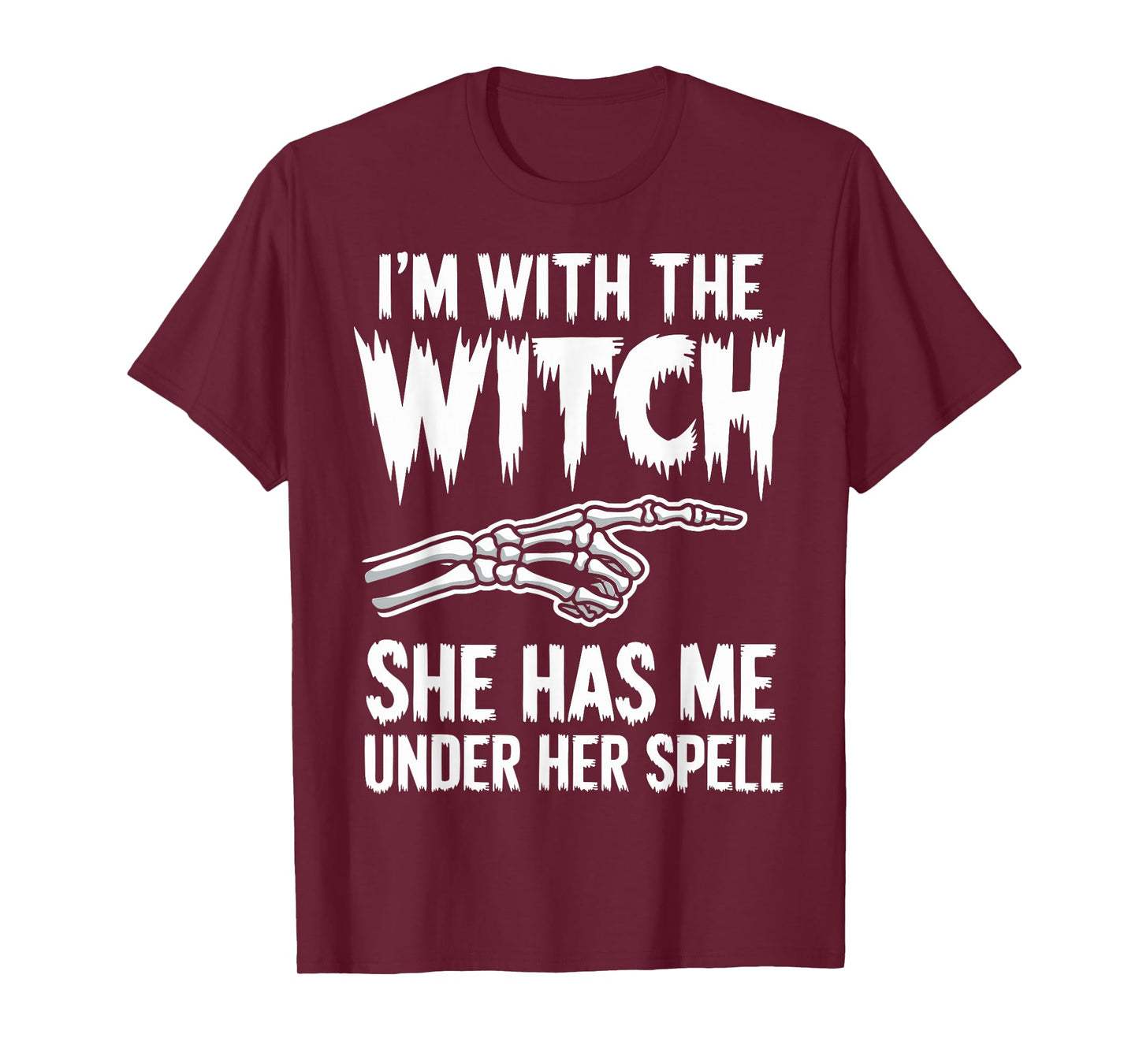 I'm with The Witch Funny Halloween Couple Costume Party T-Shirt