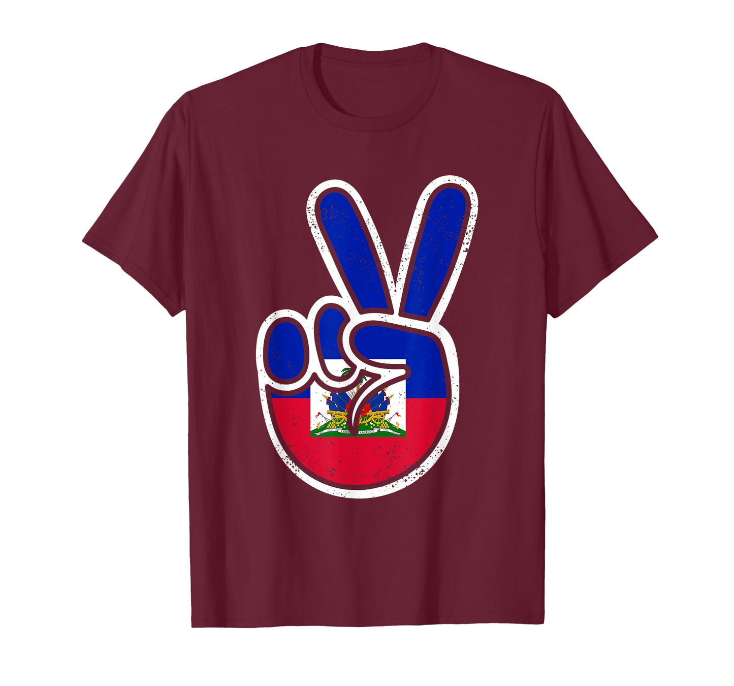 Haitian Flag Day Peace Sign Funny Haiti Retro Boys Toddler T-Shirt