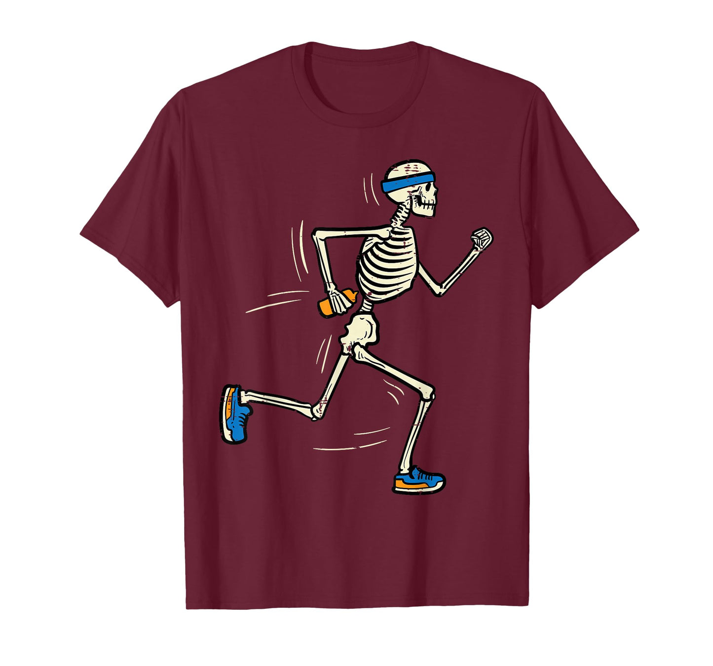 Halloween Skeleton Running Marathon Costume Men Women Kids T-Shirt