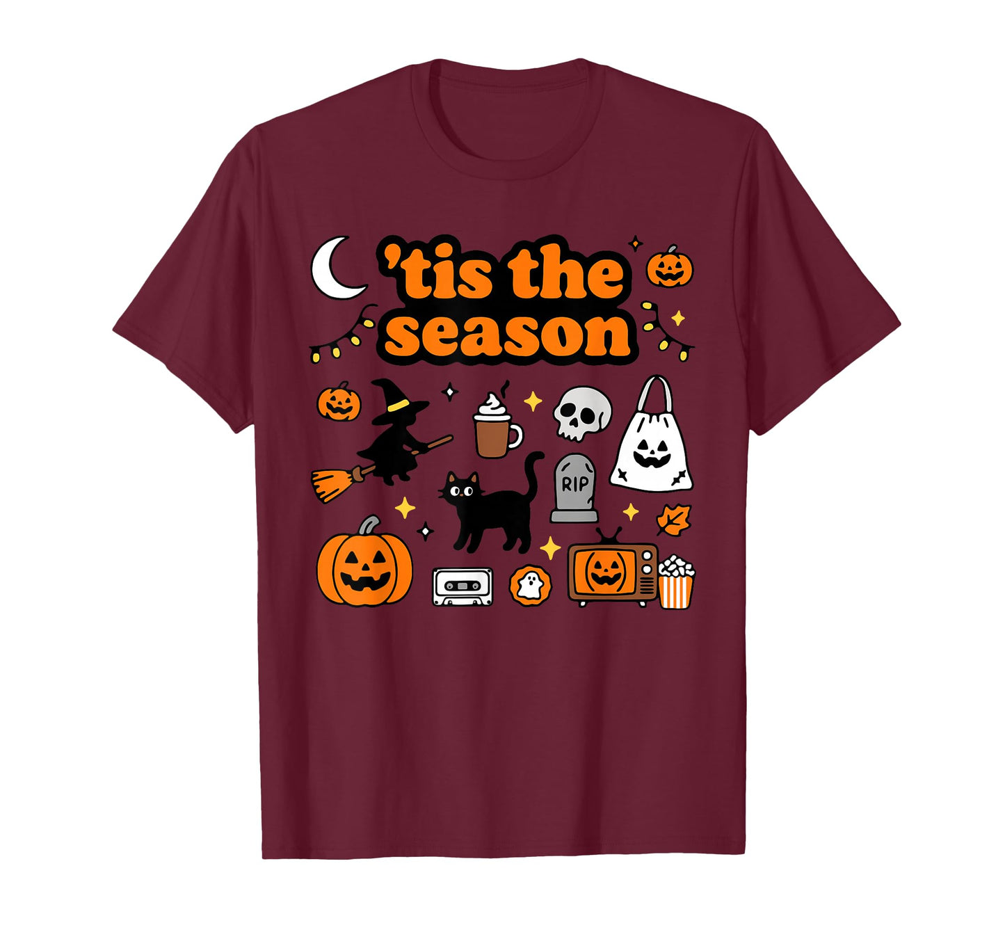 Tis The Season Halloween Pumpkin Ghost Costume T-Shirt