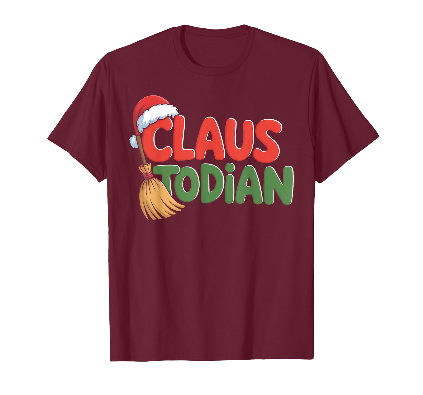 Claustodian Funny Christmas Custodian Pun T-Shirt