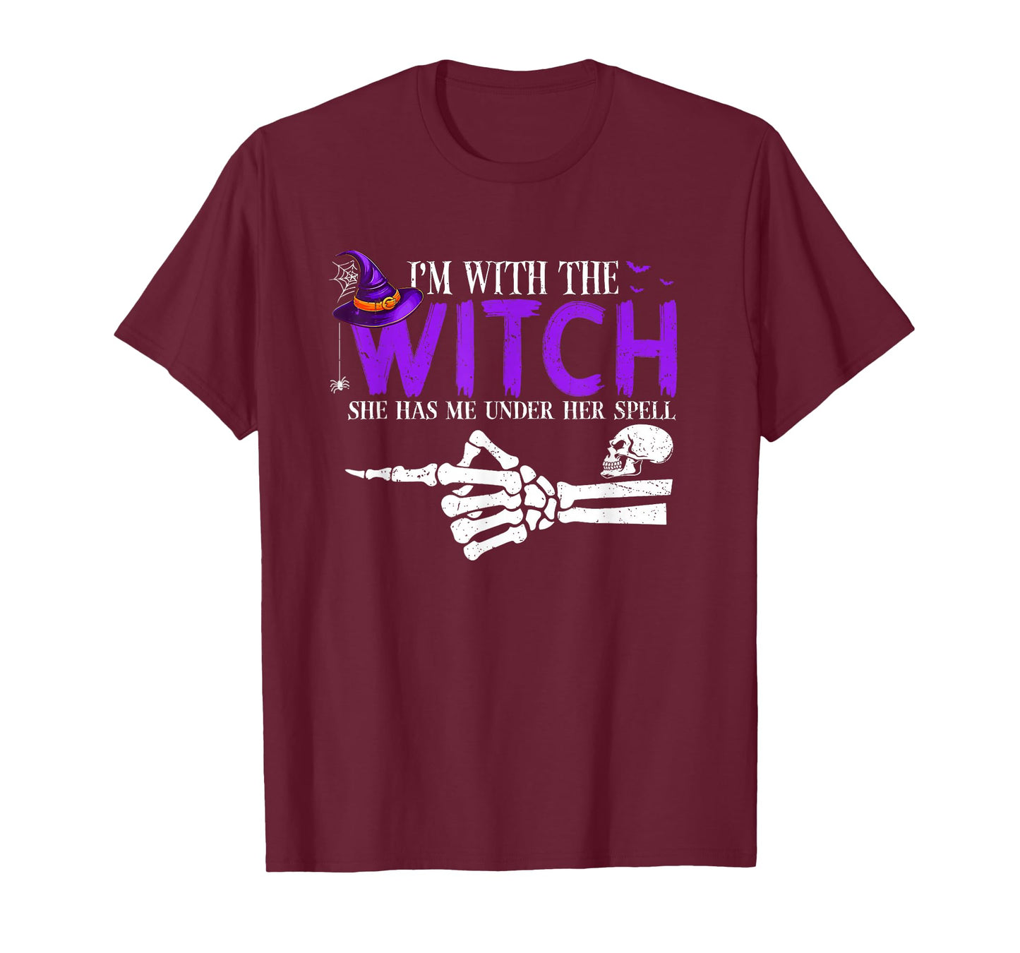 I'm with The Witch Funny Halloween Couple Costume Party T-Shirt