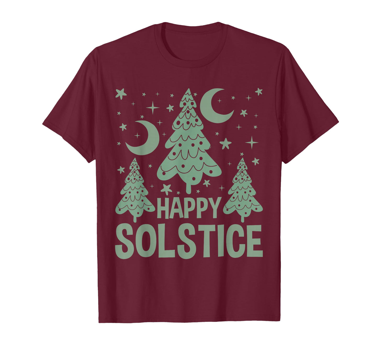 Happy Solstice Yuletide Season Christmas Tree Winter Holiday T-Shirt