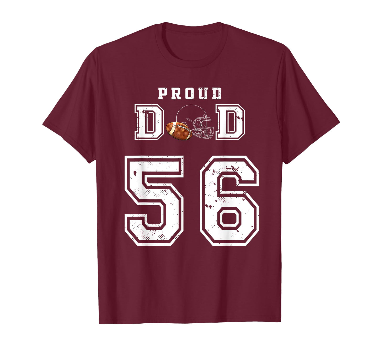 Custom Proud Football Dad Number 56 Personalized For Men T-Shirt